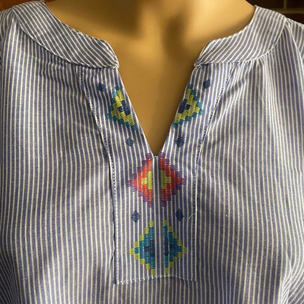 Alfred Dunner Women's Plus Size Striped Flare Sleeve Shirt top Size 2X New - Picture 10 of 14